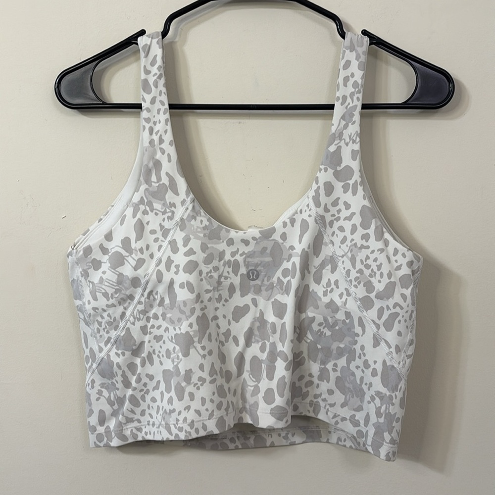 Lululemon Align Tank Top Cheetah Camo Antique White Multi Size 12 - Picture 5 of 8